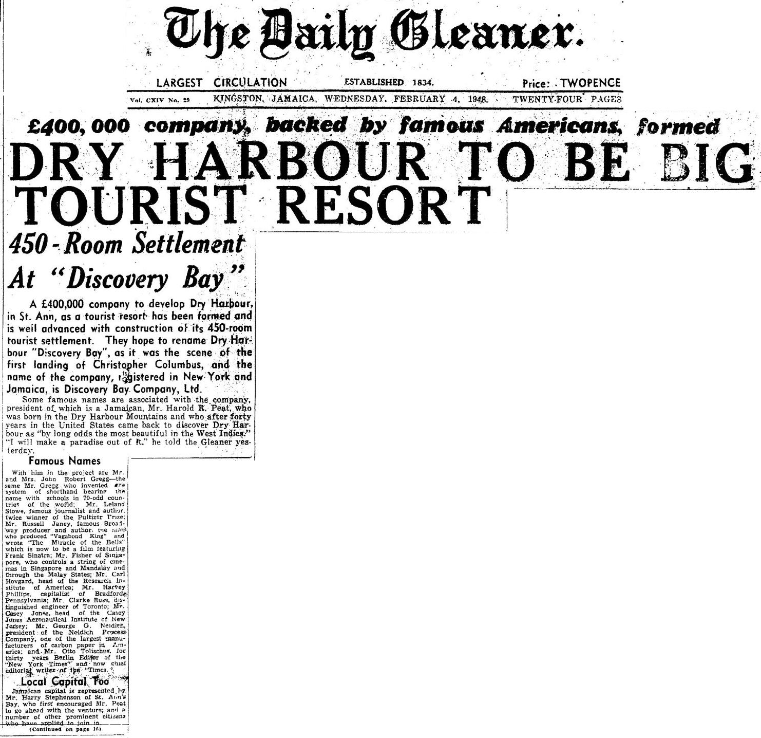 Kingston Gleaner 1948 02 04 p01