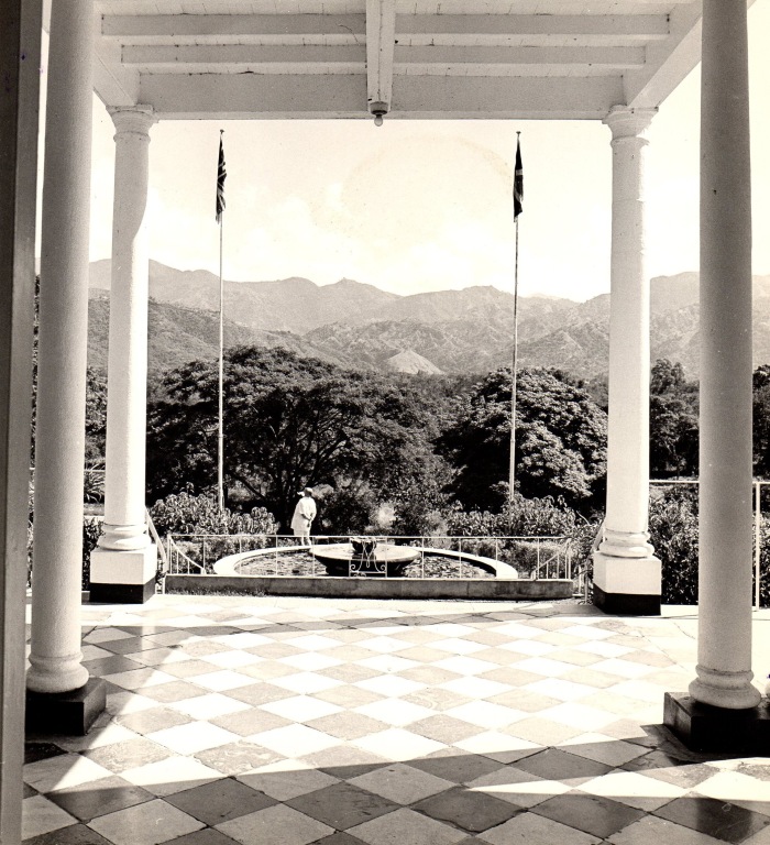 mona verandah view 1969 with Harold Ashwell