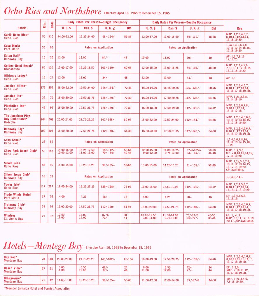 Hotel Summer Rates April 16 1965 3