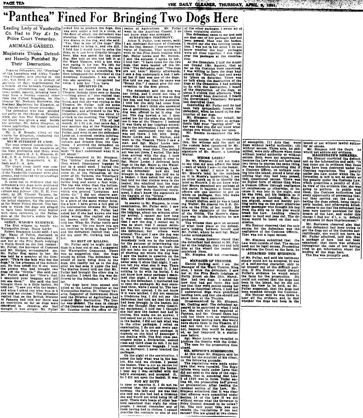 Kingston Gleaner 1931 04 09 p10