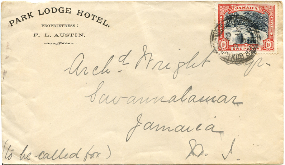 Park Lodge envelope 19020506