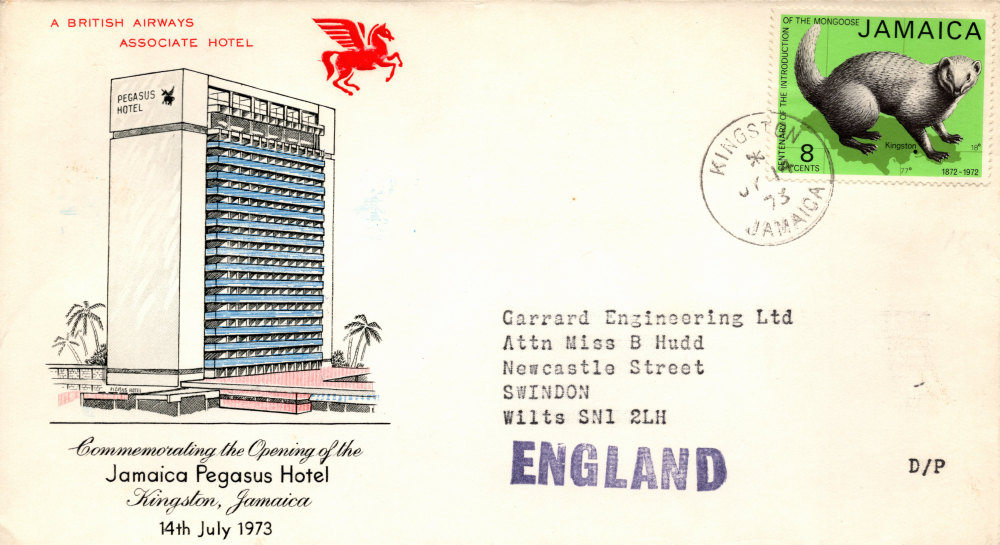 Pegasus Jamaica First Day Cover